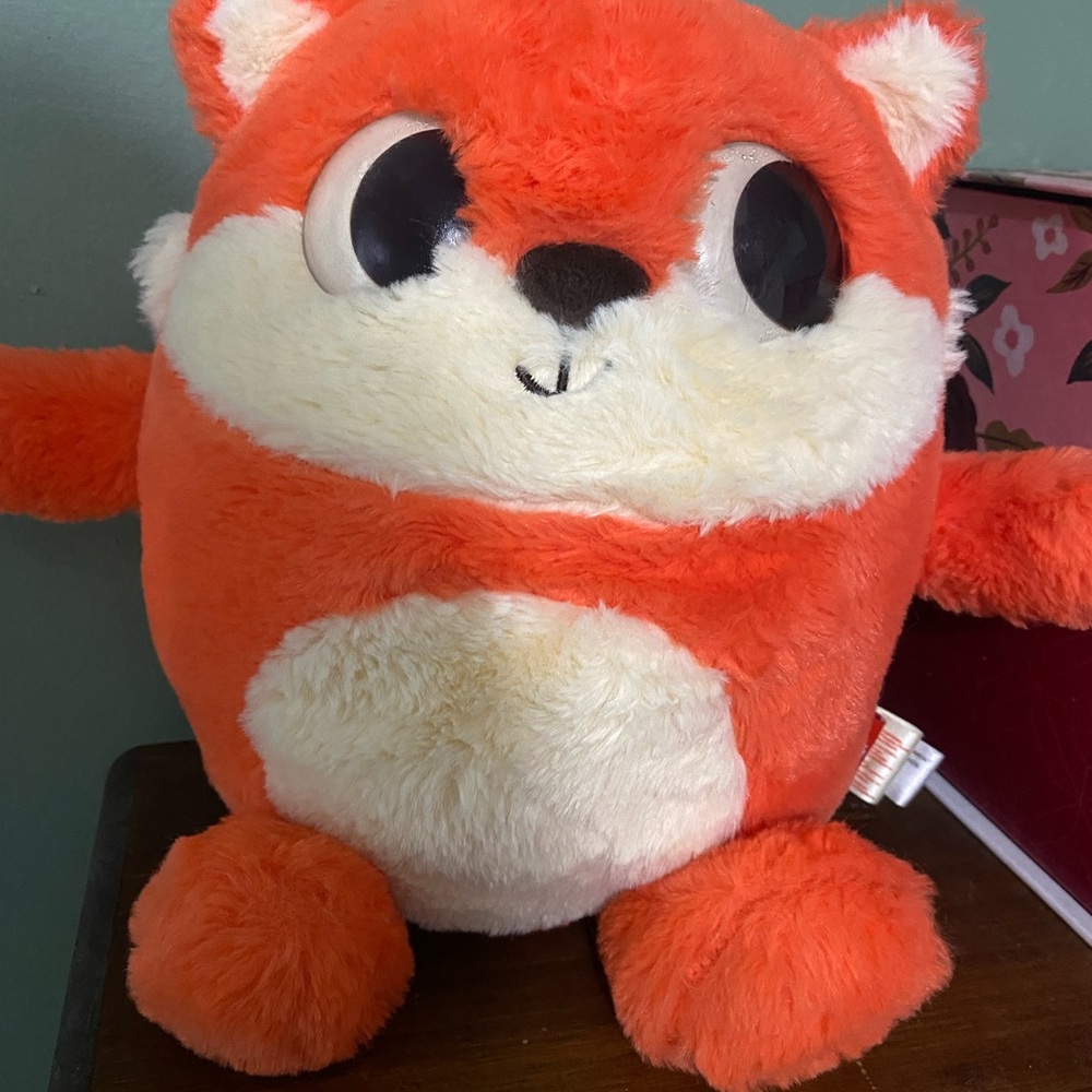 Adorable Orange and White Plush Fox